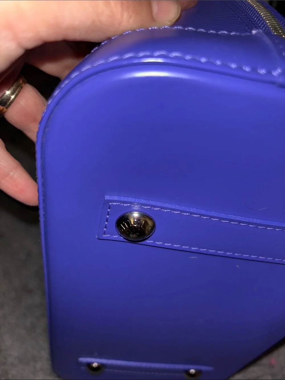 Louis Vuitton Alma Purple Structured Dome Satchel Bag - Unbranded